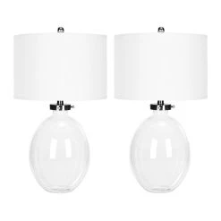 Safavieh 2-pc. Clear Glass Table Lamp Set
