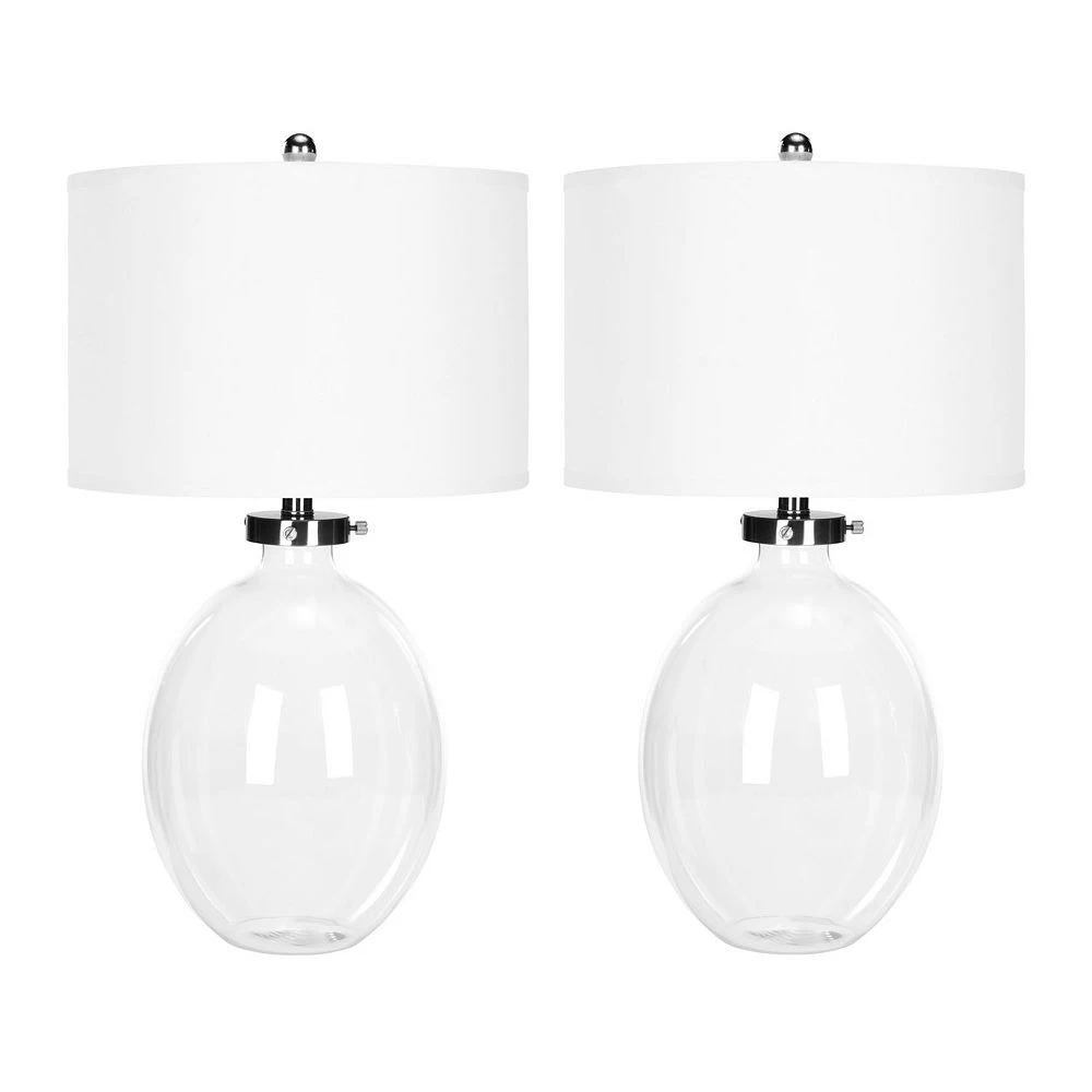 Safavieh 2-pc. Clear Glass Table Lamp Set