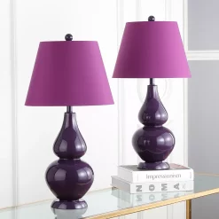 Safavieh Amy Gourd 2-pc. Glass Table Lamp Set