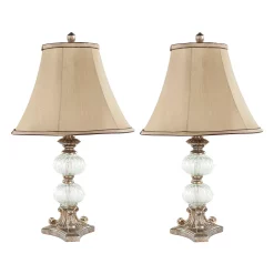 Safavieh 2-piece Scarlett Glass Globe Table Lamp Set