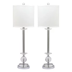 Safavieh 2-piece Marla Glass Candlestick Lamp Set