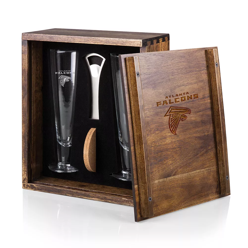 Picnic Time Atlanta Falcons Pilsner Beer Glass Gift Set - Image 2