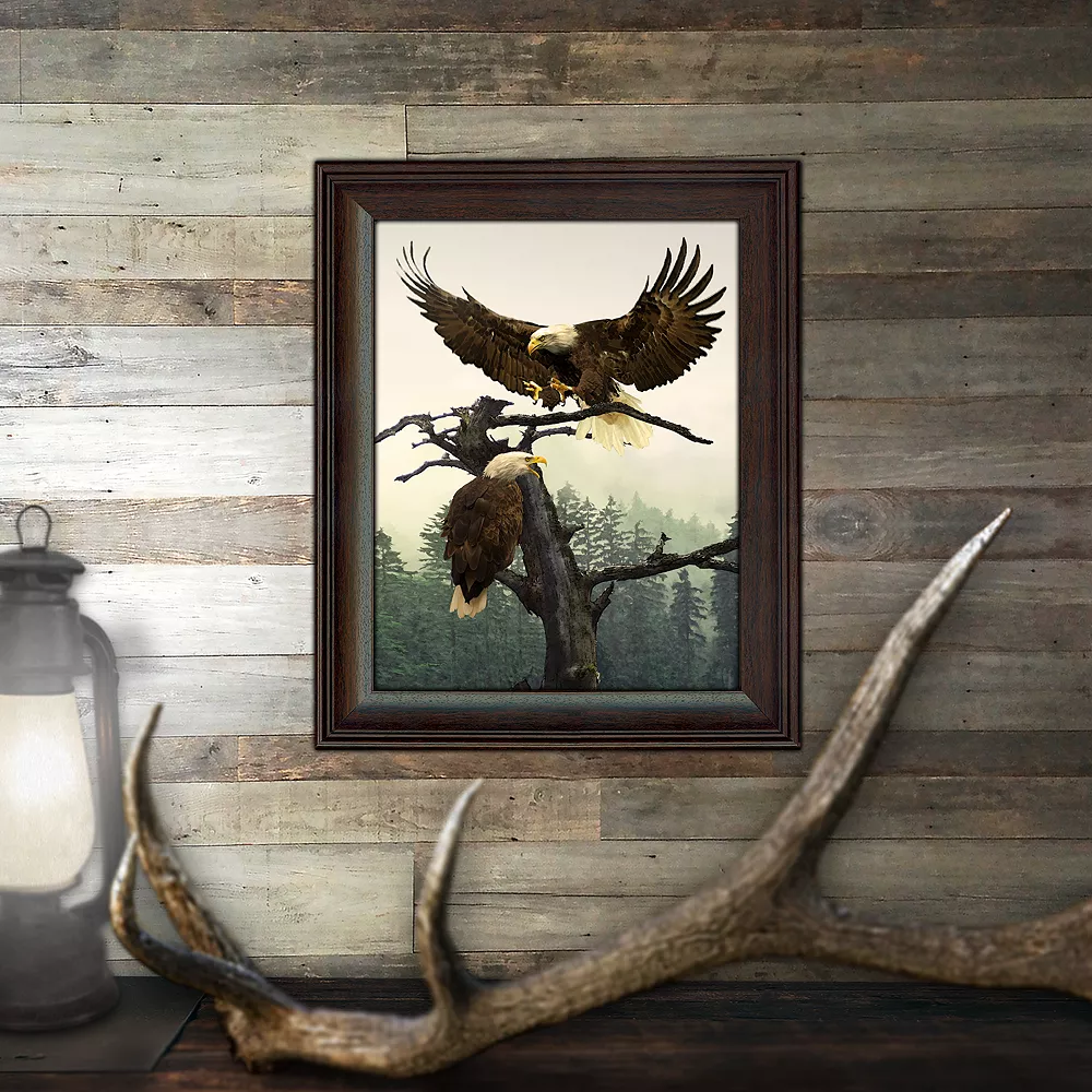 Personal-Prints Eagle Couple Framed Behind Glass Wall Art - Image 2