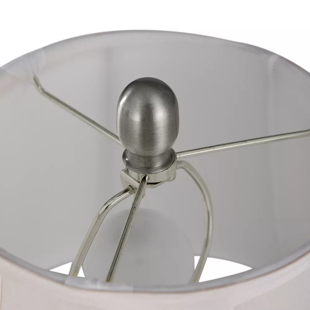 Unbranded Glass Base Table Lamp With White Shade - Image 5