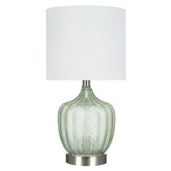 Catalina Lighting Green Glass Accent Lamp T20