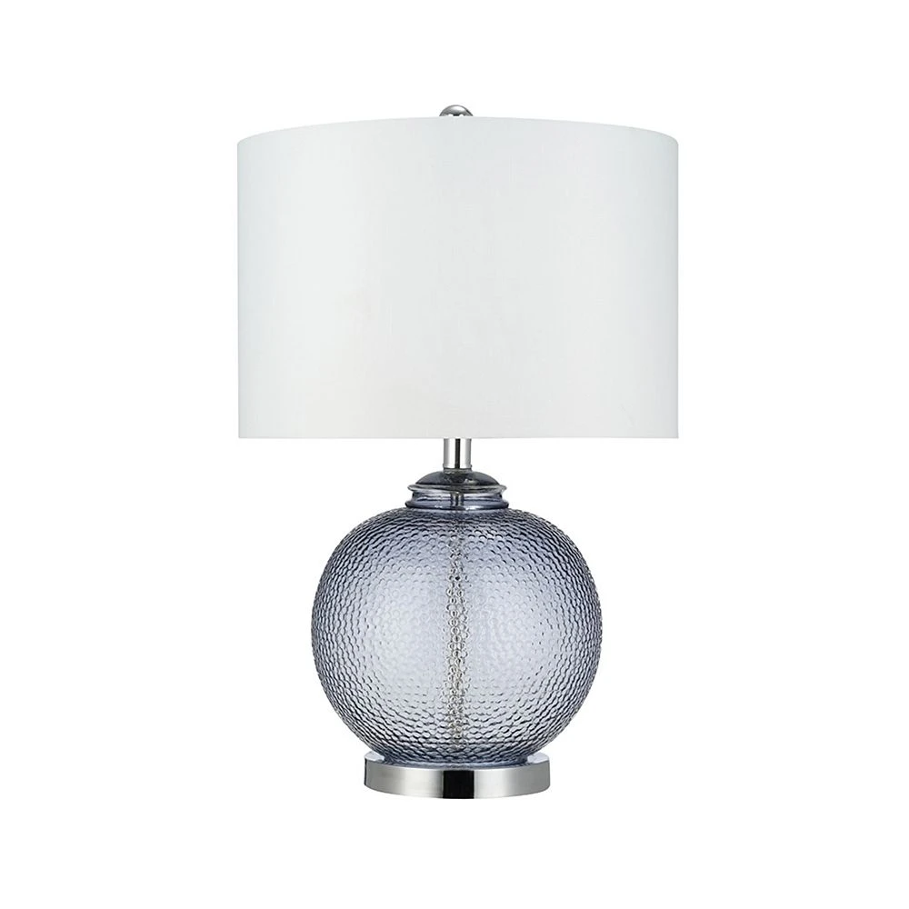 Catalina Lighting Smoke Grey Glass Round Table Lamp T20