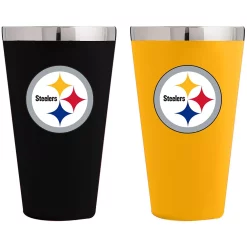 Unbranded Pittsburgh Steelers Team Color 2-Pack Stainless Steel Pint Glass