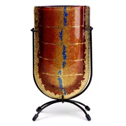 Jasmine Art Glass Mini U Vase With Stand