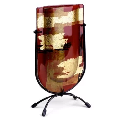 Jasmine Art Glass Mini U Vase With Stand