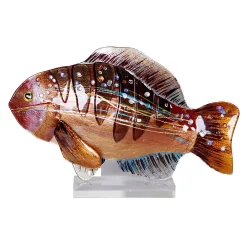 Jasmine Art Glass Tabletop Fish Sculpture