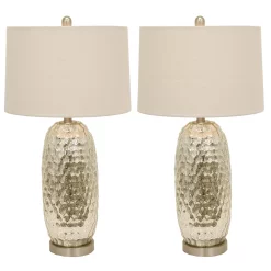 Decor Therapy Dimple Glass Table Lamp 2-Piece Set