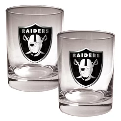 Oakland Raiders 2-pc. Rocks Glass Set