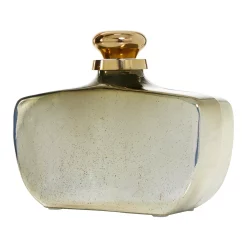 Stella & Eve Modern Bud-Shaped Gold Glass & Aluminum Bottle