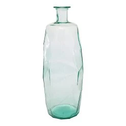 Stella & Eve Decorative Soda Lime Glass Flower Vase With Geometric Body