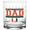 Unbranded Miami Hurricanes 14oz. Dad Rocks Glass