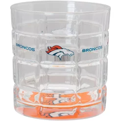 Denver Broncos 10oz. Bottoms Up Squared Rocks Glass