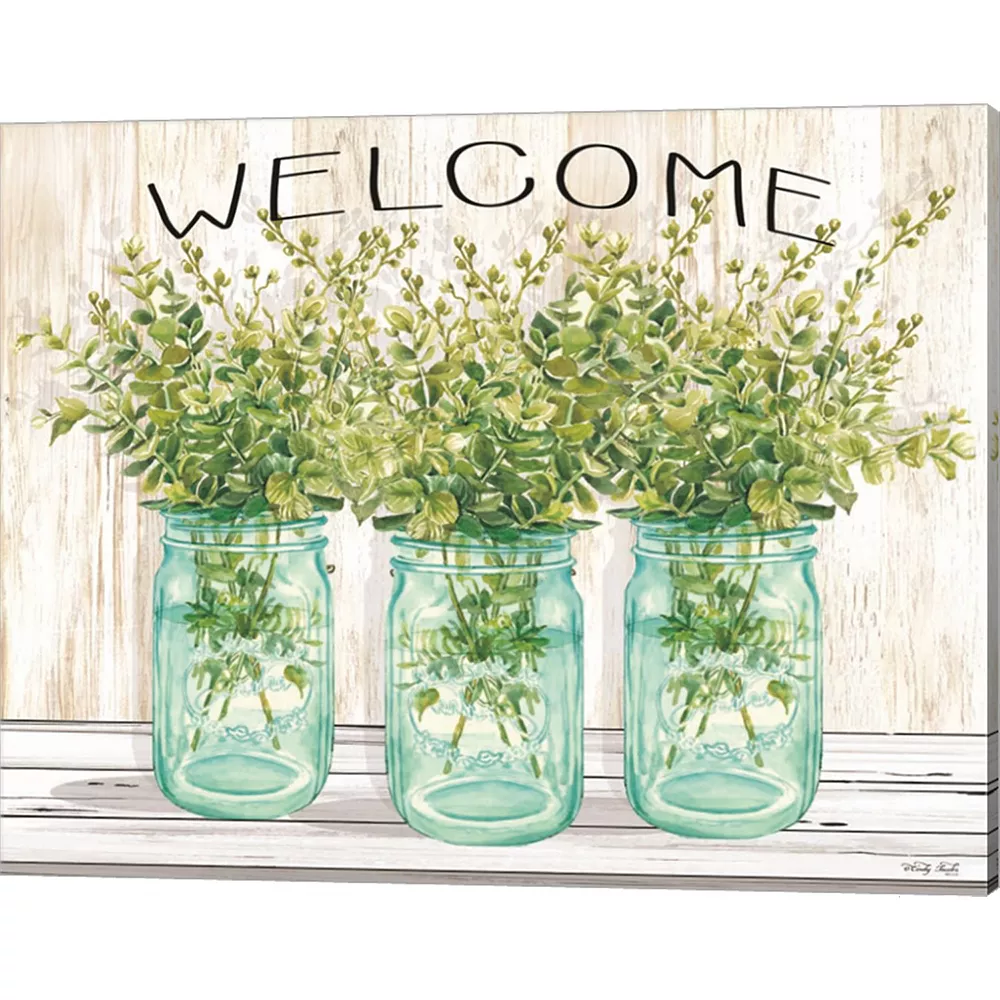 Metaverse Art Welcome Glass Jars Canvas Wall Art