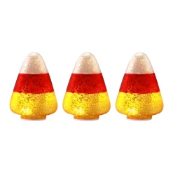 Mr. Halloween Mercury Glass Finish Candy Corn Table Decor 3-piece Set
