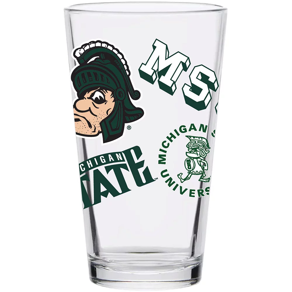 Michigan State Spartans 16oz. Medley Vintage Pint Glass - Image 2