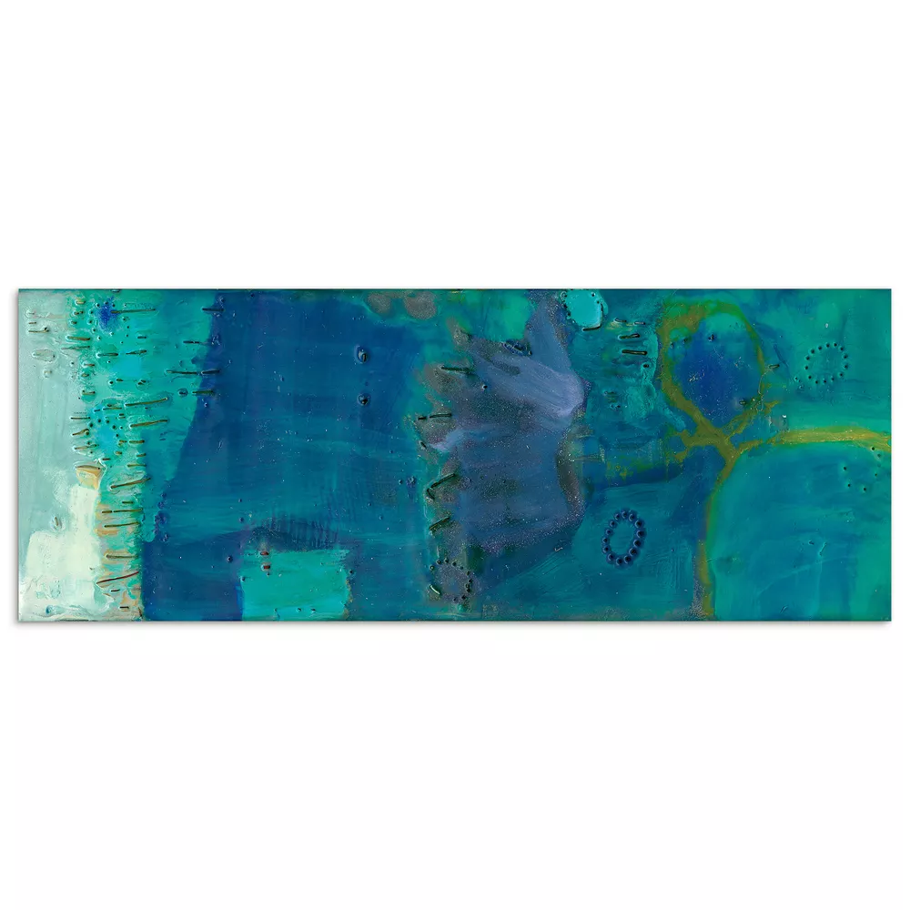Empire Art Direct Reedy Blue III Glass Wall Art - Image 5