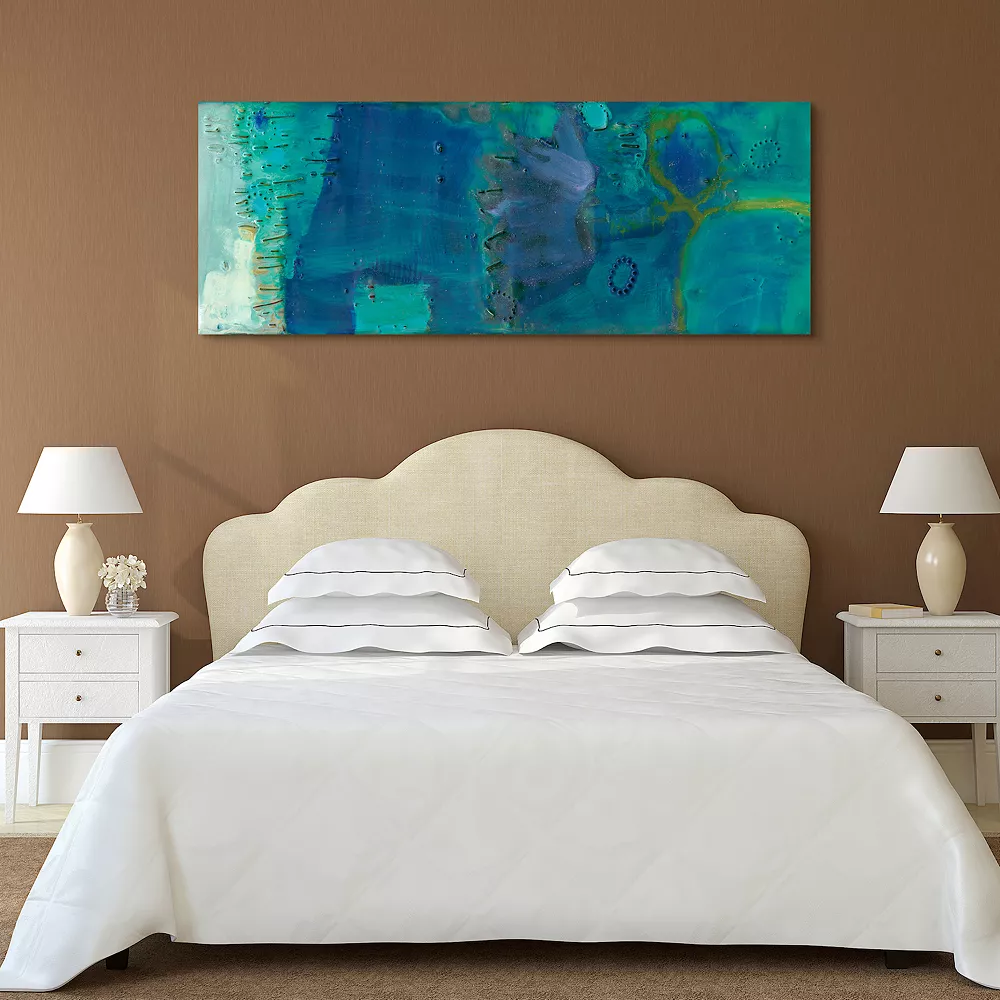 Empire Art Direct Reedy Blue III Glass Wall Art - Image 6