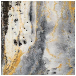 Empire Art Direct Bands Of Gold Finish Glass Wall Art