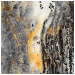 Empire Art Direct Bands Of Gold Finish Glass Wall Art