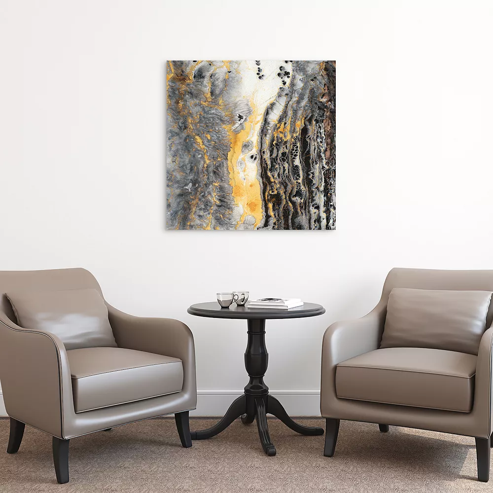 Empire Art Direct Bands Of Gold Finish Glass Wall Art - Image 6