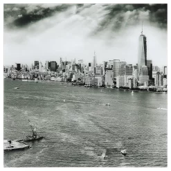 Empire Art Direct New York Skyline B Glass Wall Art