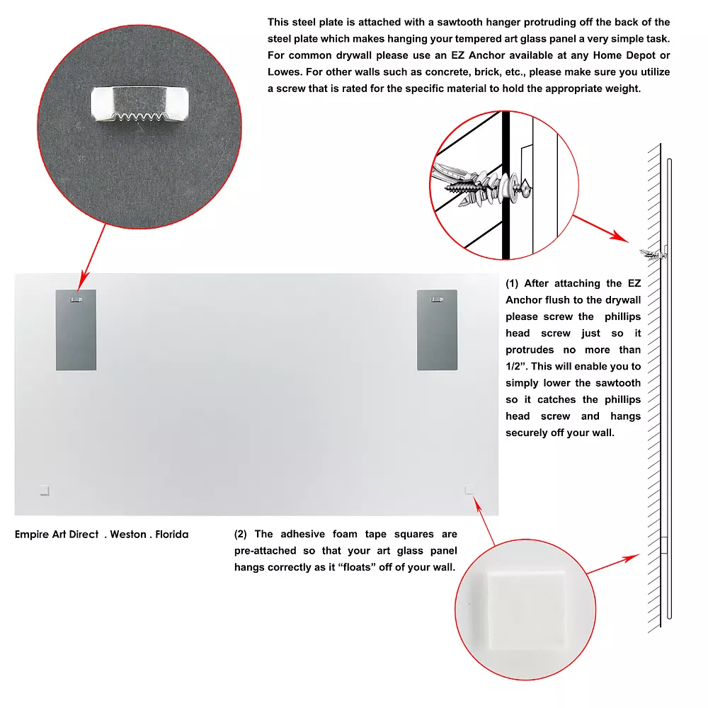 Empire Art Direct Blue Wave Glass Wall Art - Image 3