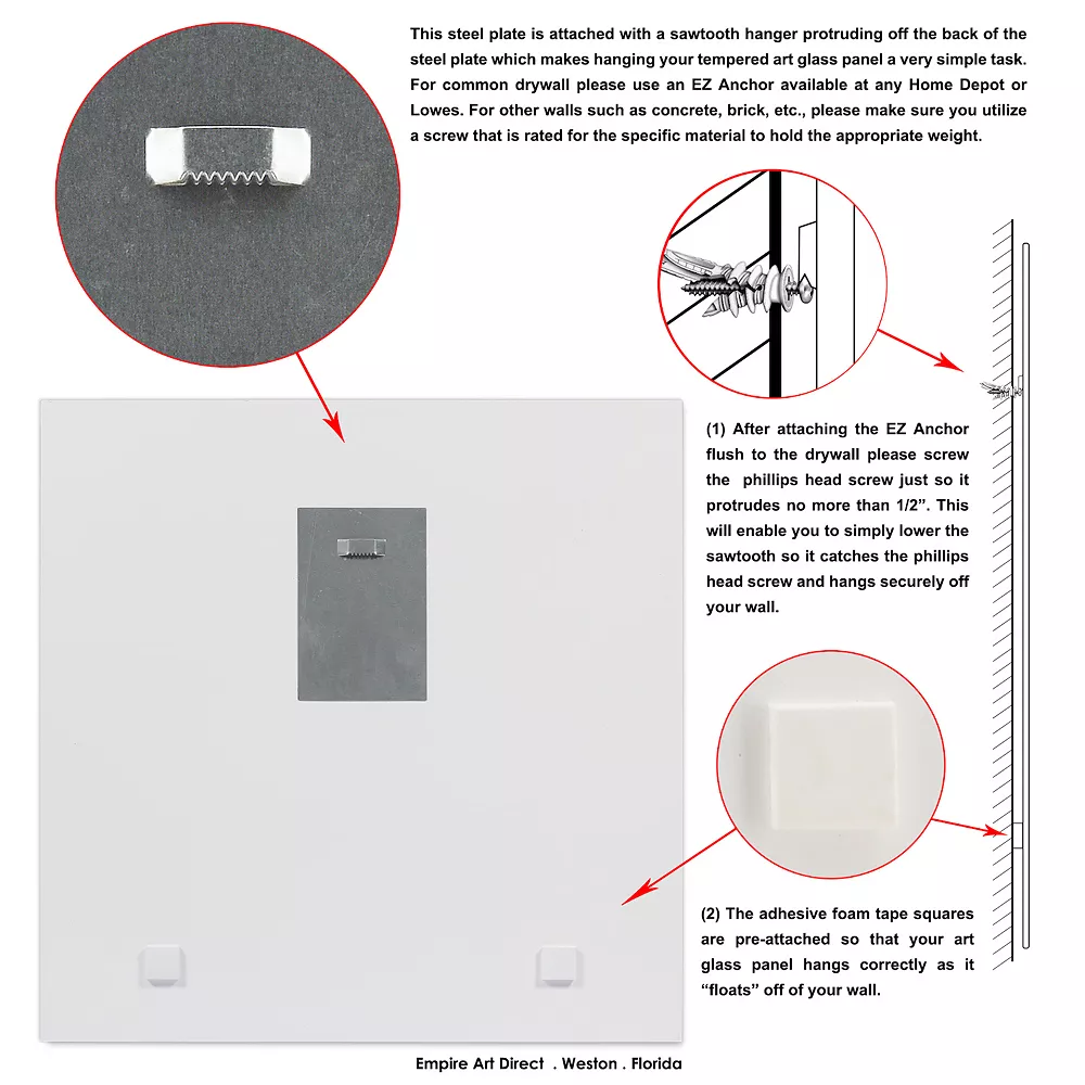 Empire Art Direct Blue Tulip X-Ray Glass Wall Art - Image 4