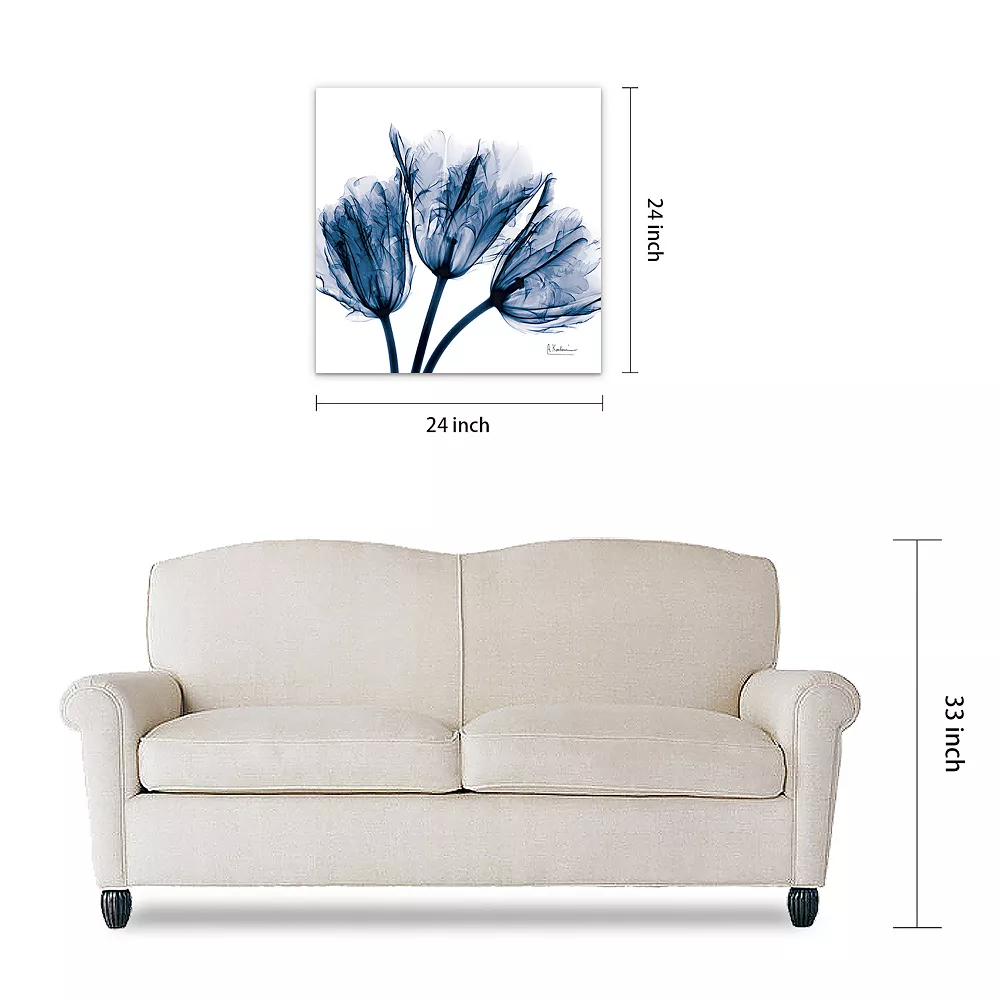 Empire Art Direct Blue Tulip X-Ray Glass Wall Art - Image 6