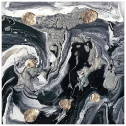 Empire Art Direct Ebony & Ivory B Glass Wall Art