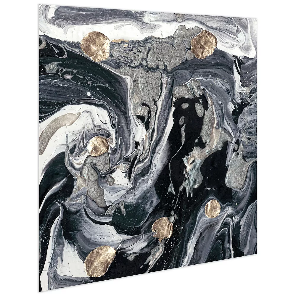 Empire Art Direct Ebony & Ivory B Glass Wall Art - Image 2