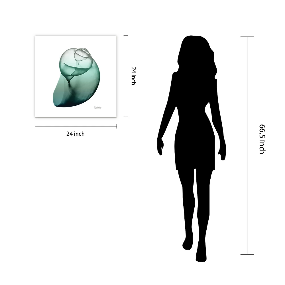 Empire Art Direct Shimmering Snail I Glass Wall Art - Image 3