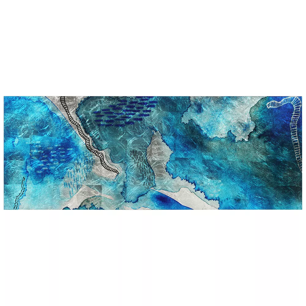 Empire Art Direct Subtle Blues A Glass Wall Art