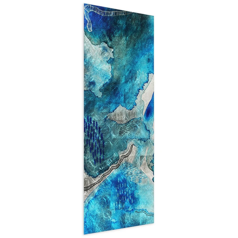 Empire Art Direct Subtle Blues A Glass Wall Art - Image 2