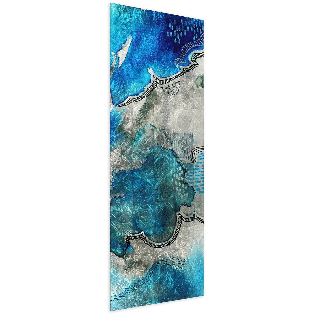 Empire Art Direct Subtle Blues B Glass Wall Art - Image 3