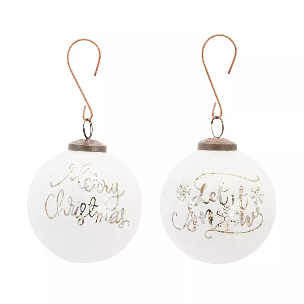 Melrose Glass Ornament 4-Piece Set