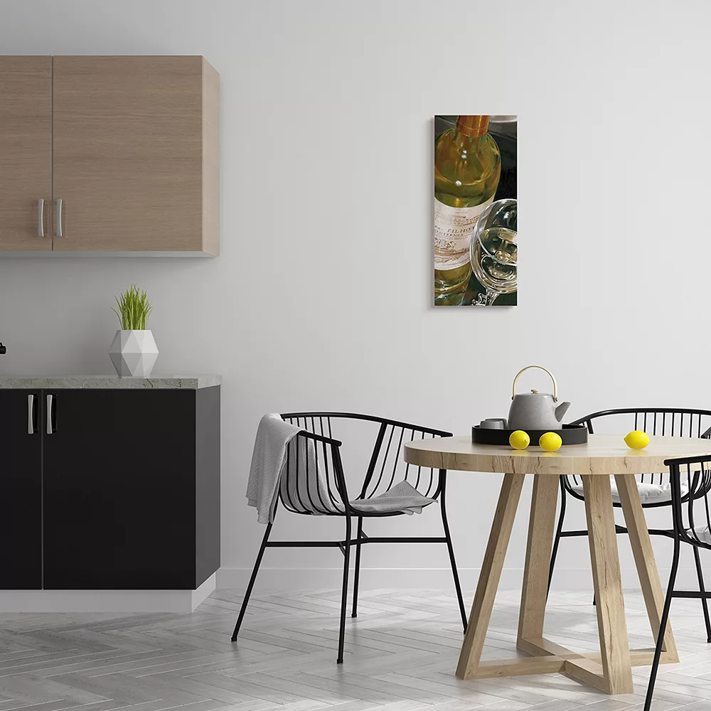 Stupell Home Decor White Wine Bottle & Glass Wall Art - Image 2