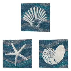 Metaverse Art Sea Glass Canvas Art 3-pack Set