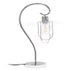 Simple Designs Modern Metal/Glass Table Lamp, Chrome