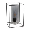 All The Rages Lalia Home Black Framed Table Lamp With Smoked Cylinder Glass Shade, Large