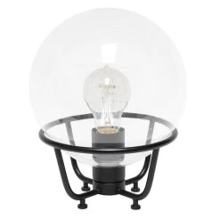 All The Rages Lalia Home Old World Globe Glass Table Lamp, Matte Black