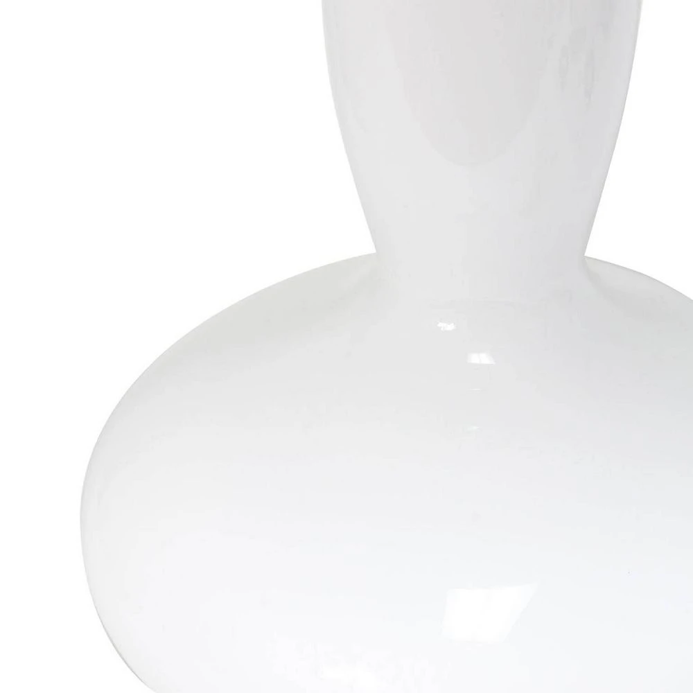 All The Rages Lalia Home Glass Dollop Table Lamp With White Fabric Shade, White - Image 4