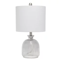 All The Rages Lalia Home Smokey Gray Hammered Glass Jar Table Lamp With Gray Linen Shade