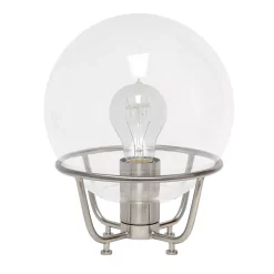 All The Rages Lalia Home Old World Globe Glass Table Lamp, Brushed Nickel