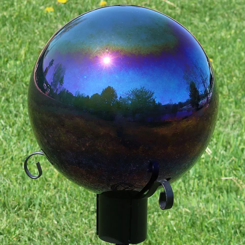 Sunnydaze Decor Sunnydaze Mirrored Glass Gazing Globe - 10 In - Rainbow - Set Of 2 - Image 2