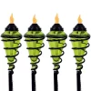 Sunnydaze Decor Sunnydaze Swirled Metal/Glass 2-in-1 Outdoor Lawn Torch - Green - Set Of 4