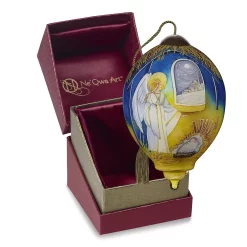 Precious Moments Angel Baby Jesus Nativity Glass Christmas Ornament